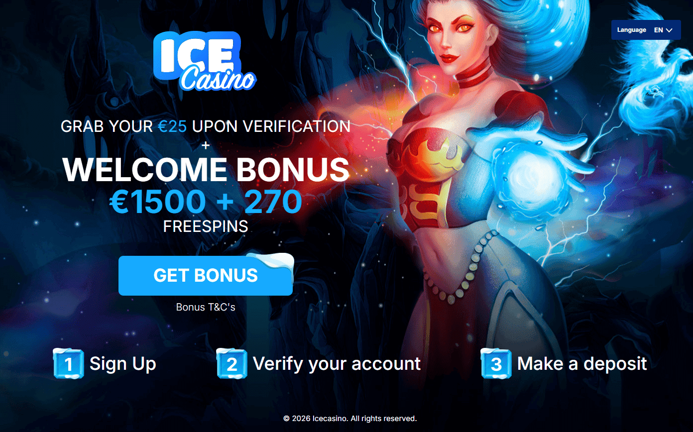 Ice Casino NZ $25 free chip no deposit bonus